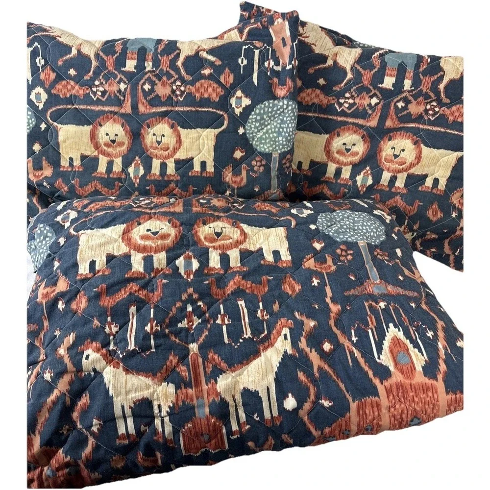 Vintage 70s Inger McCabe Elliot x Martex Magical Kingdom Coverlet and Shams